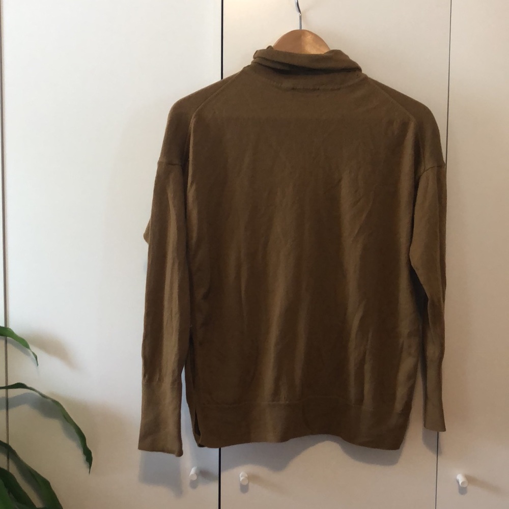 Babaton Camel Coloured Wool Turtleneck